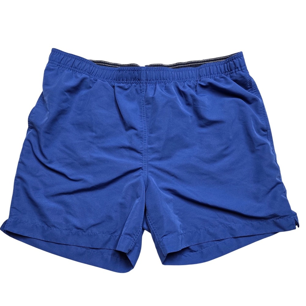 Lands End Mens XL Blue Swim Trunks Mesh Lined Pockets Board Shorts 40-42